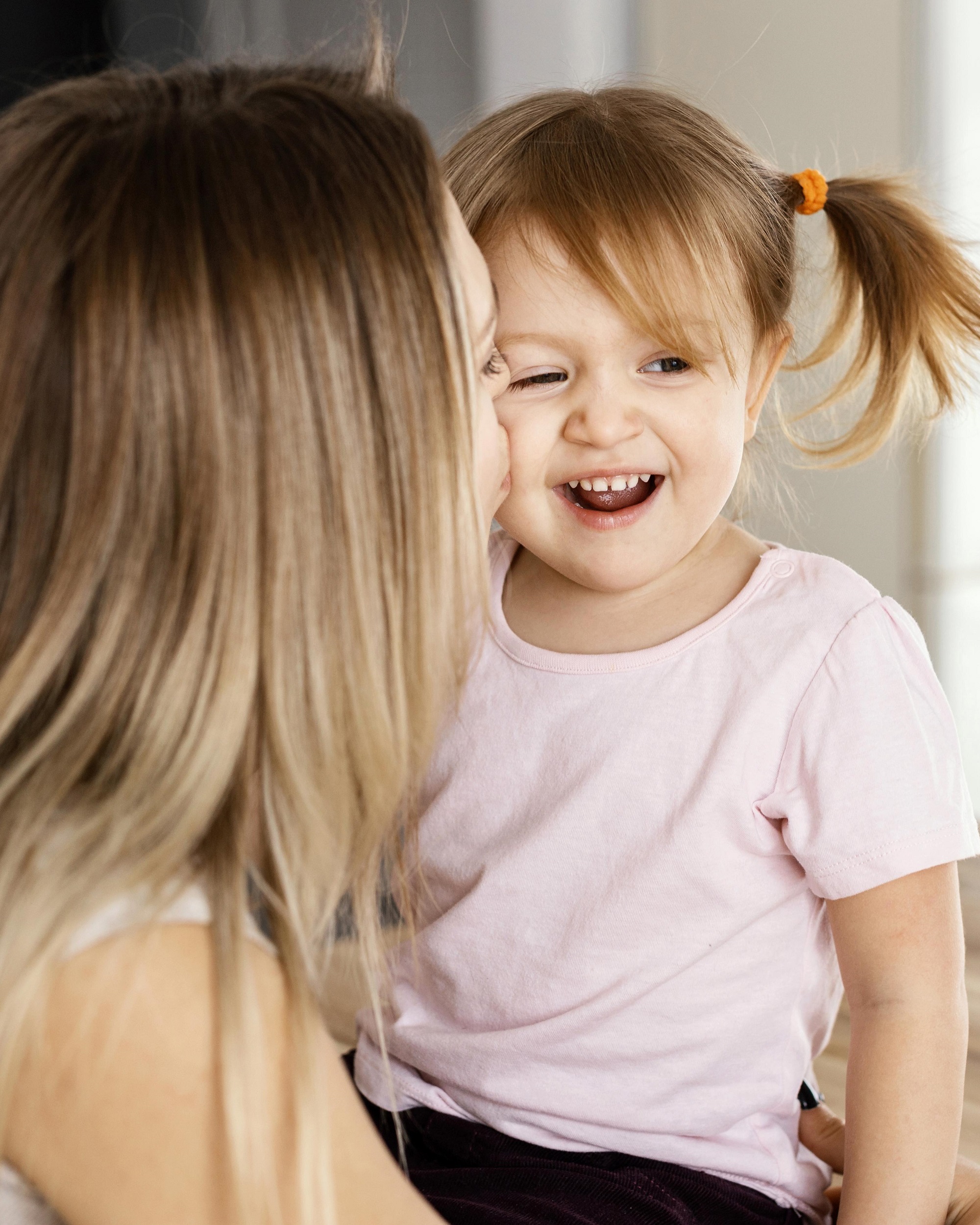 beautiful daughter mother spending time together