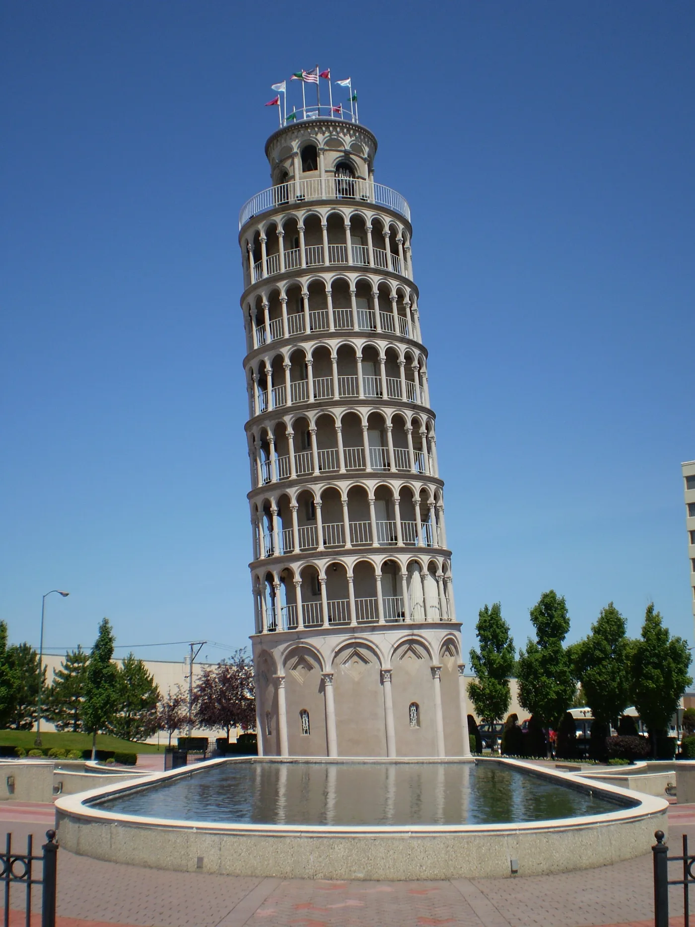 Leaning Tower of Niles landmark in Niles, Illinois